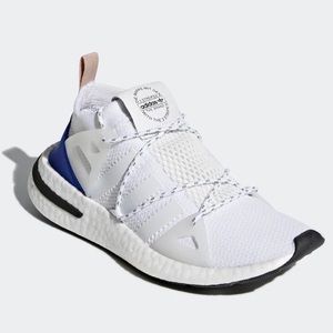 Adidas White and Blue Arkyn Shoes